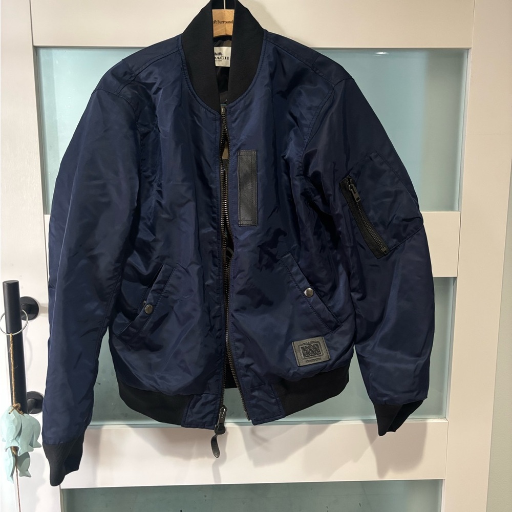Coach Dark Blue Bomber Jacket